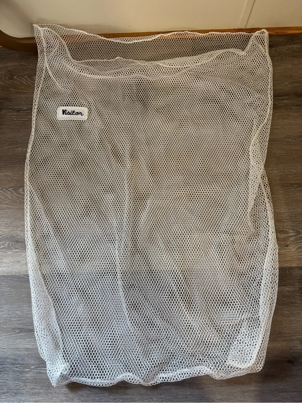 Visitor White Mesh Laundry Bag